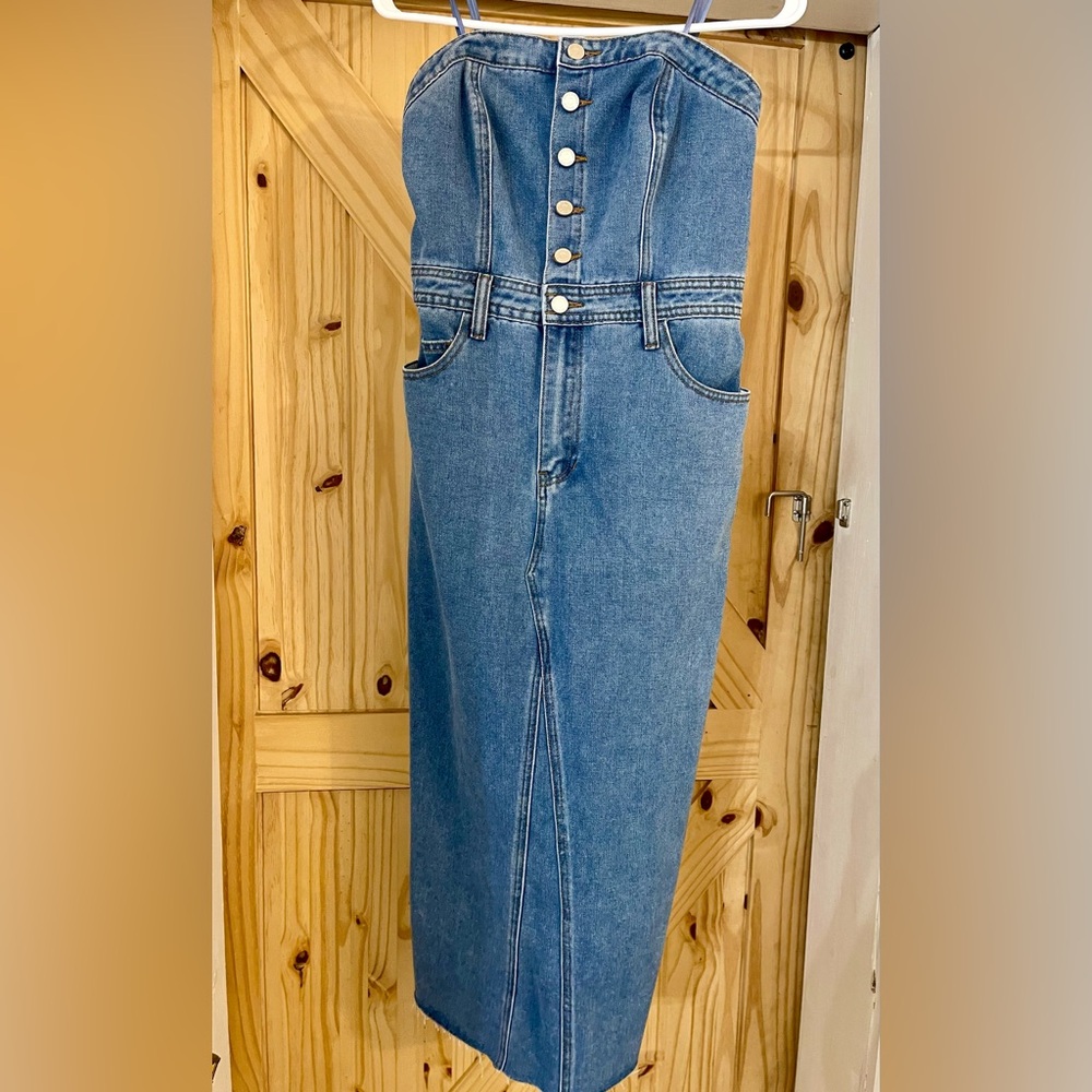 Sincerely Jules strapless denim dress -sz small/ medium